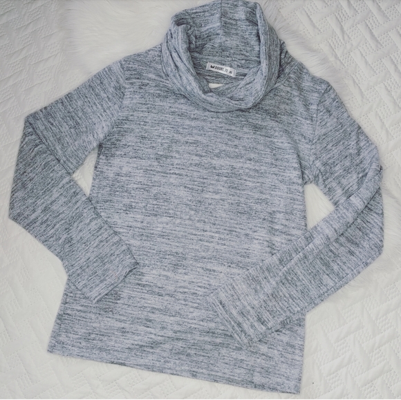 Women's Cowl Neck Pullover Sweater - Picture 2 of 5